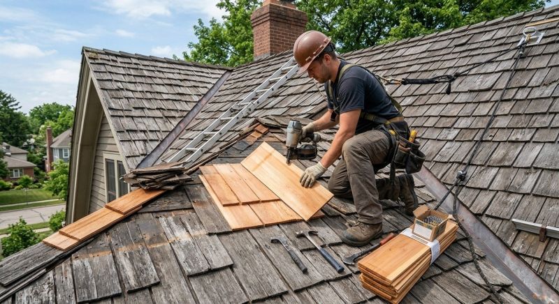 Cedar Shake Roof Repair in Berthoud, CO