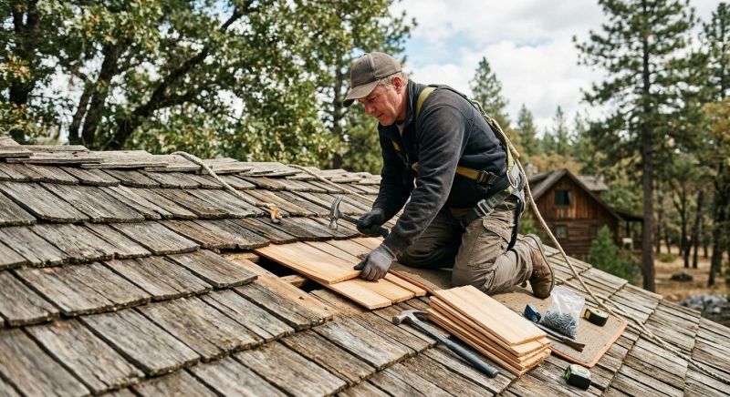 Cedar Shake Roof Repair in Wheat Ridge, CO