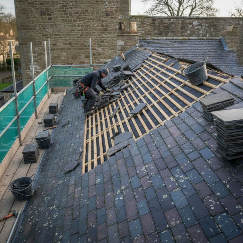 Slate Roof Replacement in Lafayette, CO